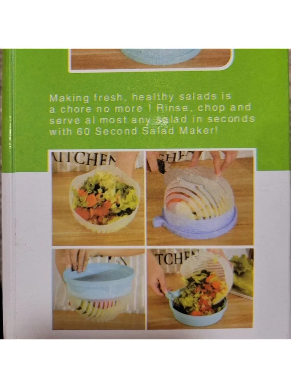 New 60-Second Salad Cutter Bowl Kitchen Tool
